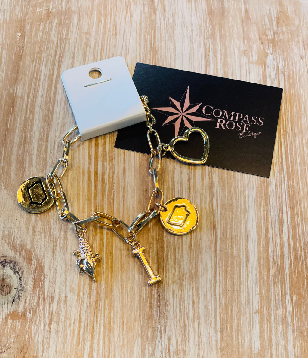 Iowa Charm Bracelet