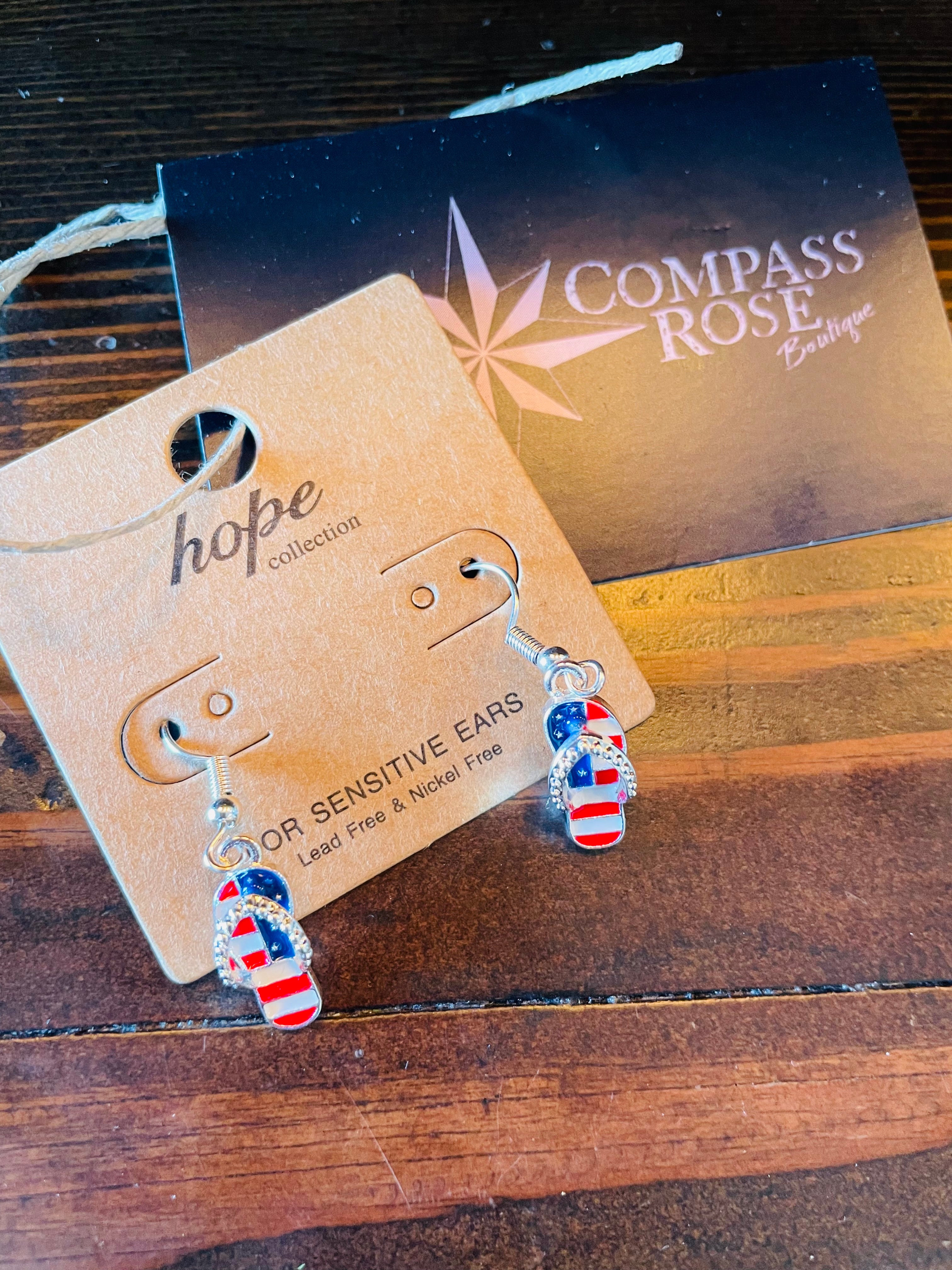 Americana Flip Flop Earrings