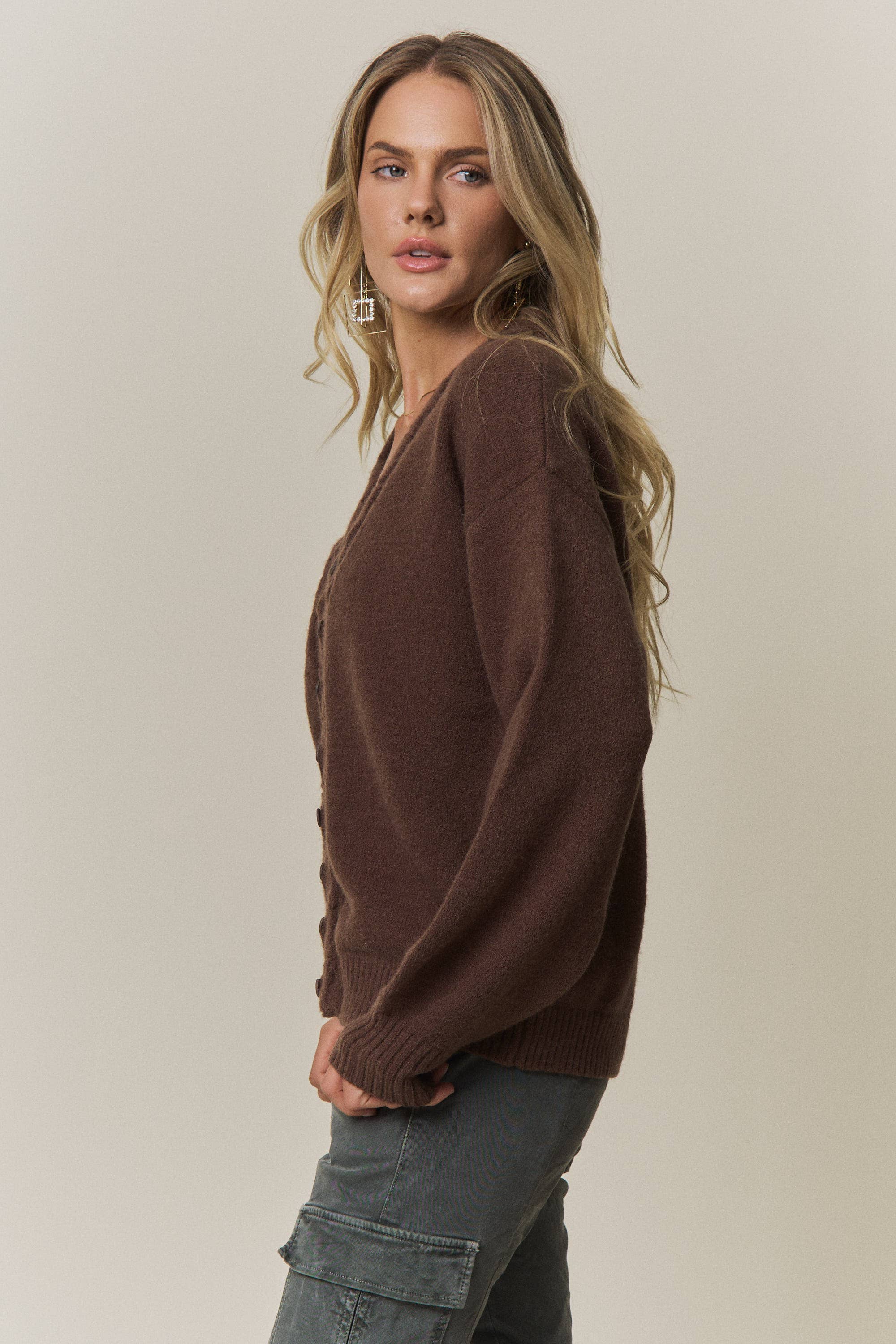 Scalloped Button Down Cardigan