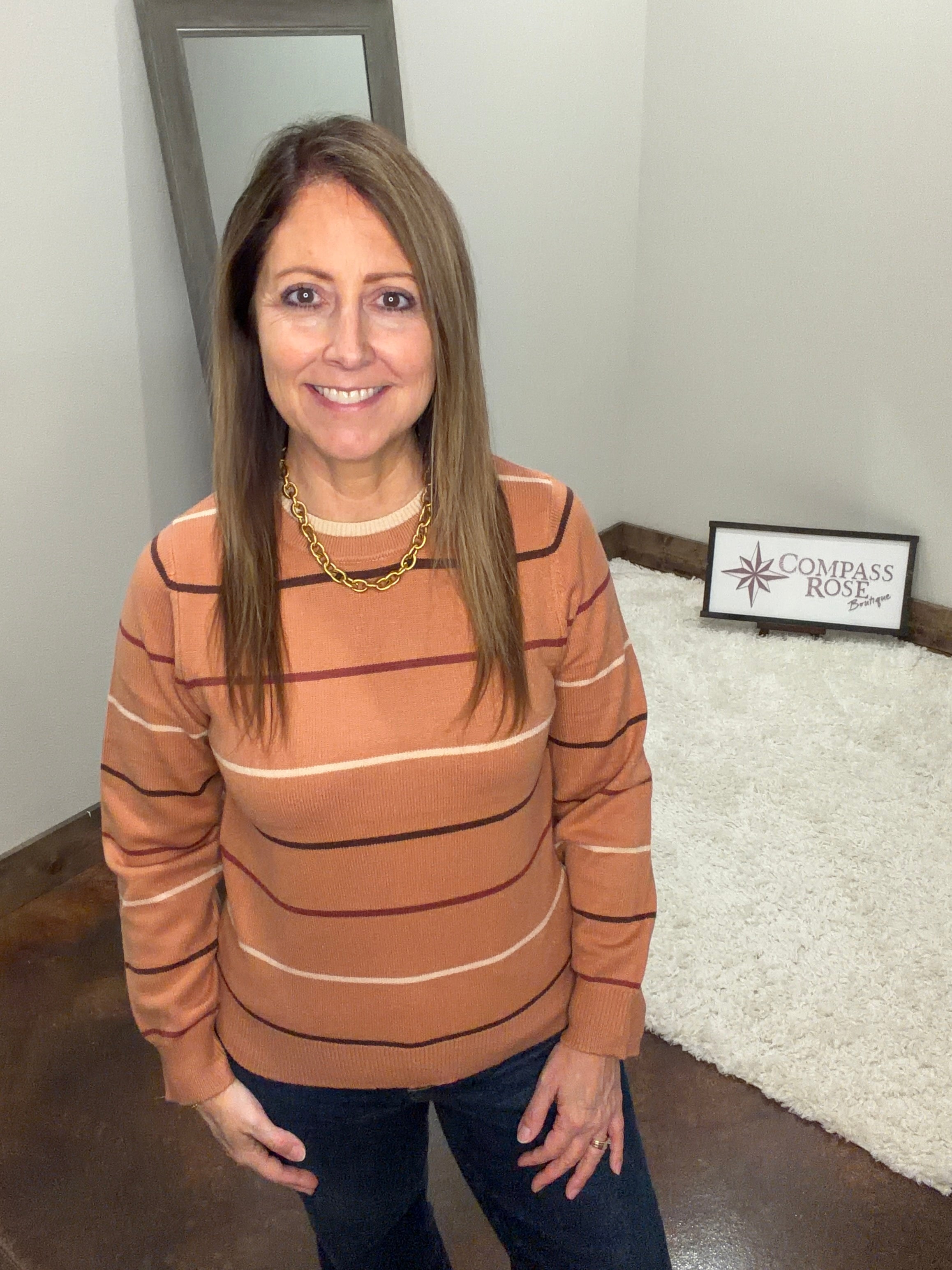 Stripe Sweater Top