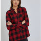 Gingham Pattern Flannel Shirt