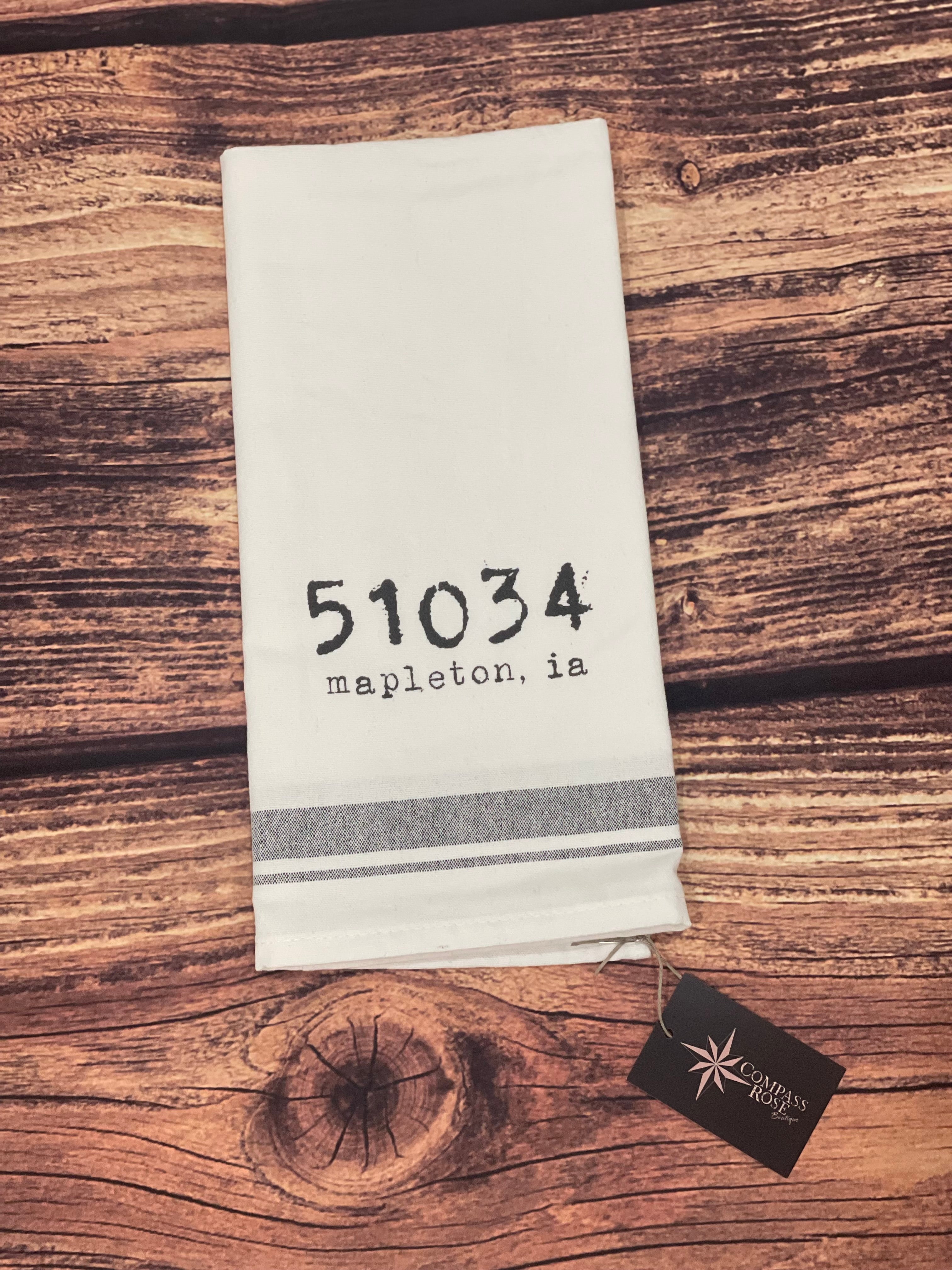 Zip Code Farmhouse Towel