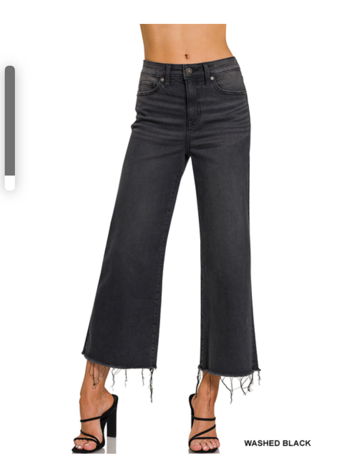 High Rise Cropped Jean Pants
