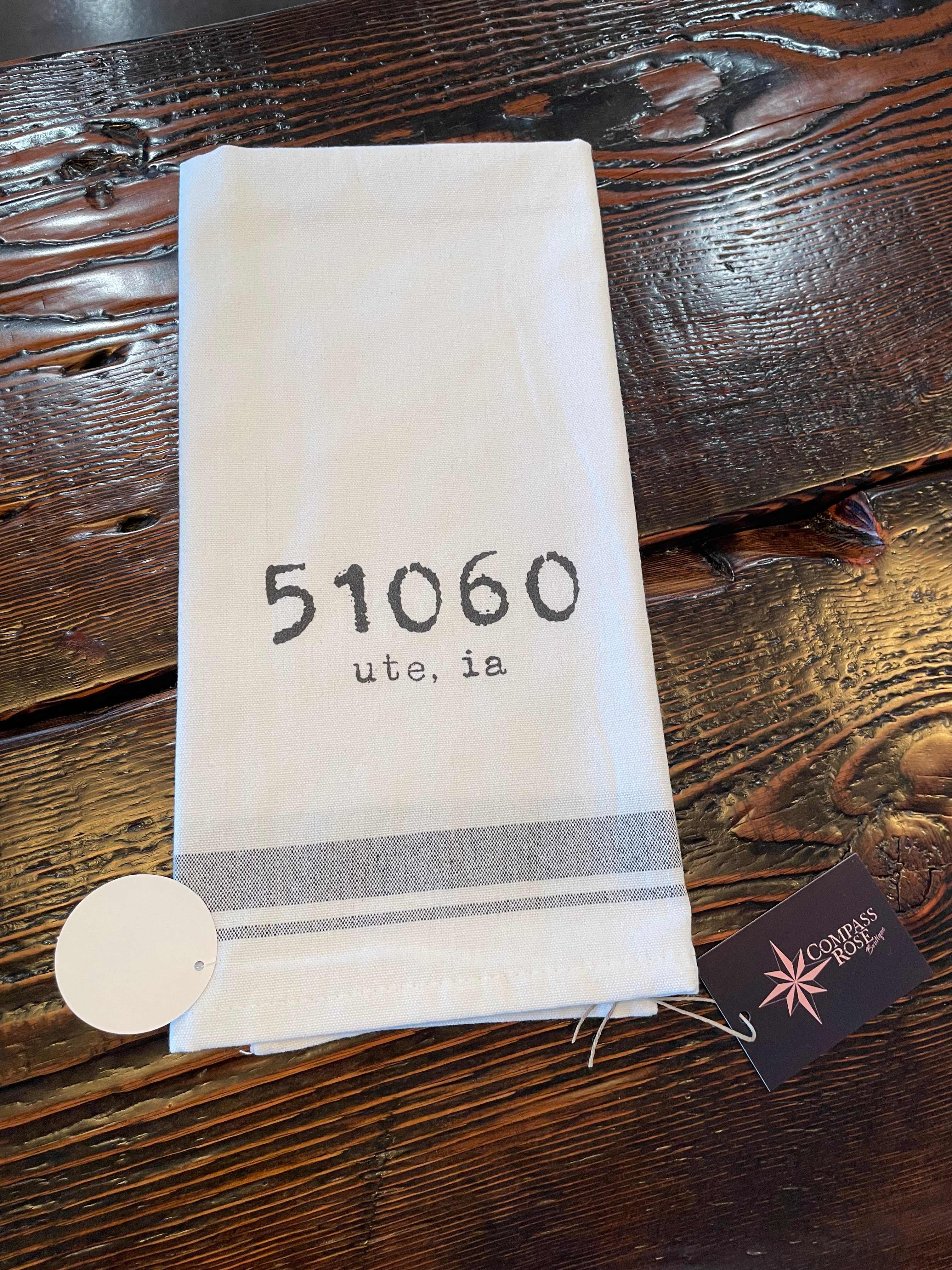Zip Code Farmhouse Towel