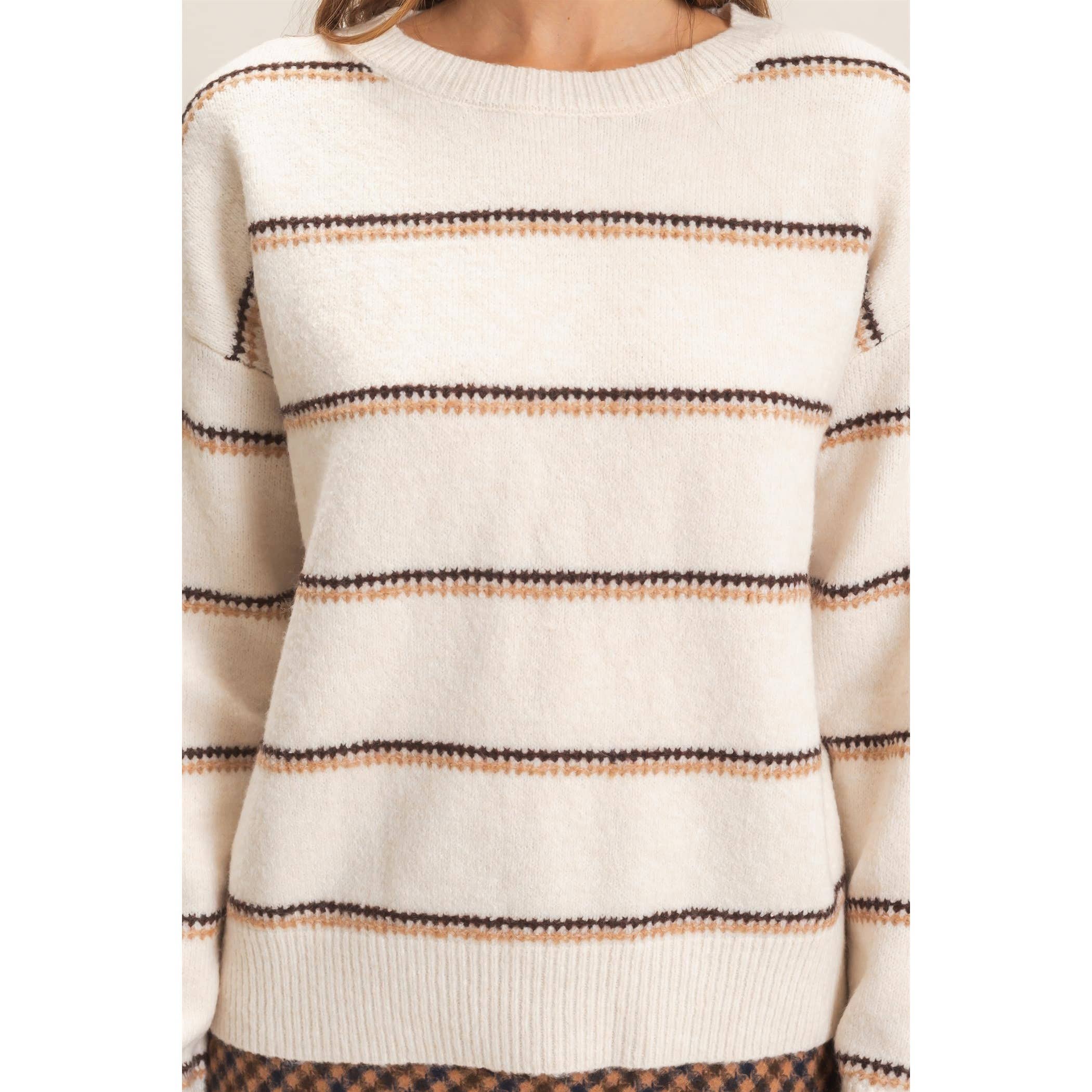 Striped Crew Neck Sweater