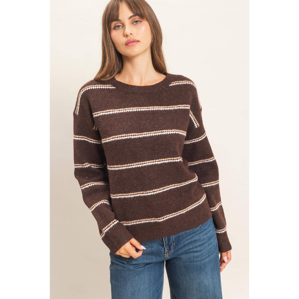 Striped Crew Neck Sweater