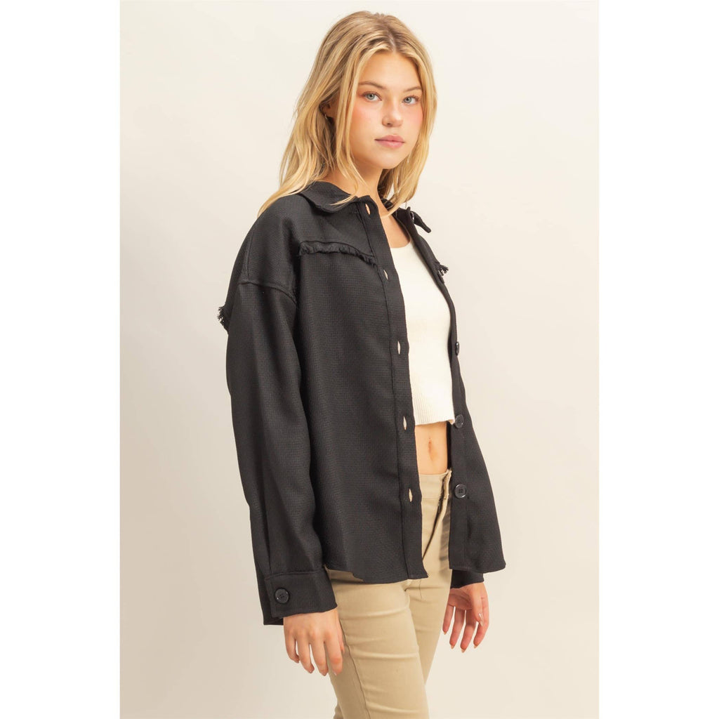 Chic Fray Detail Shacket