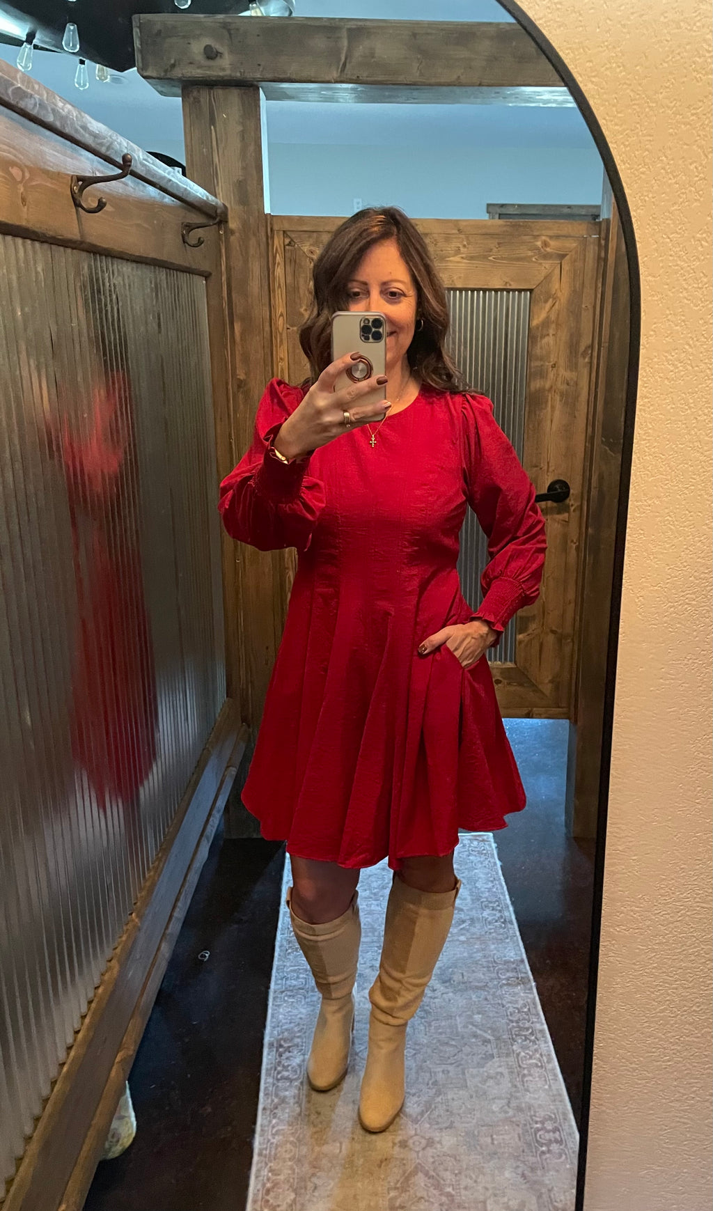 FIT AND FLARE MINI DRESS