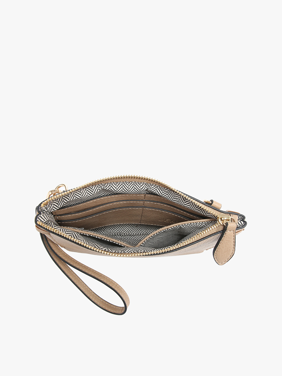 Dual Compartment Whipstitch Crossbody