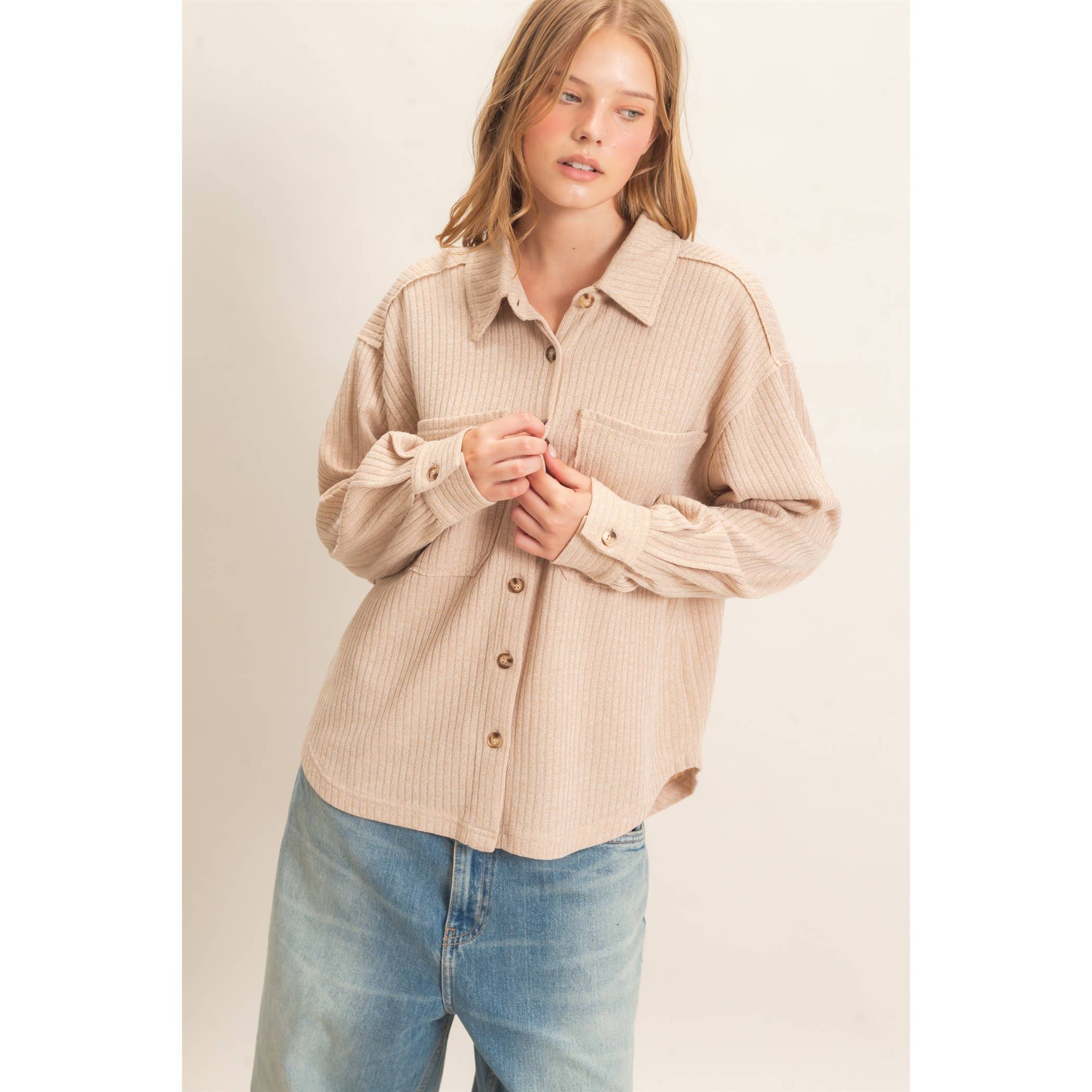 Corduroy Button-Up Shirt