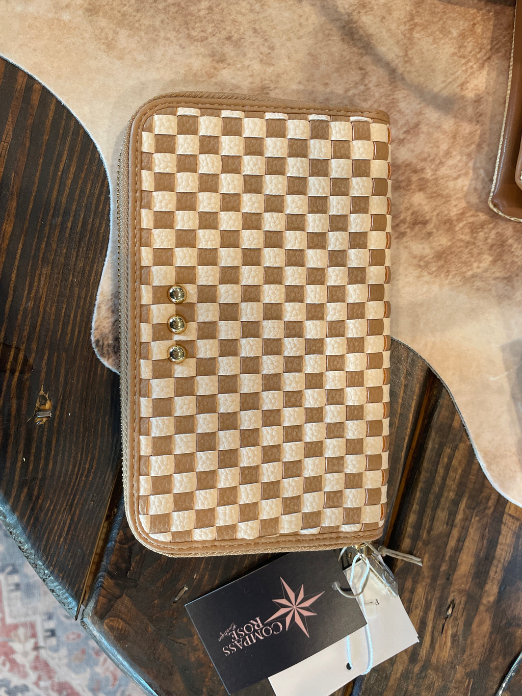 Large Zip Woven Wallet