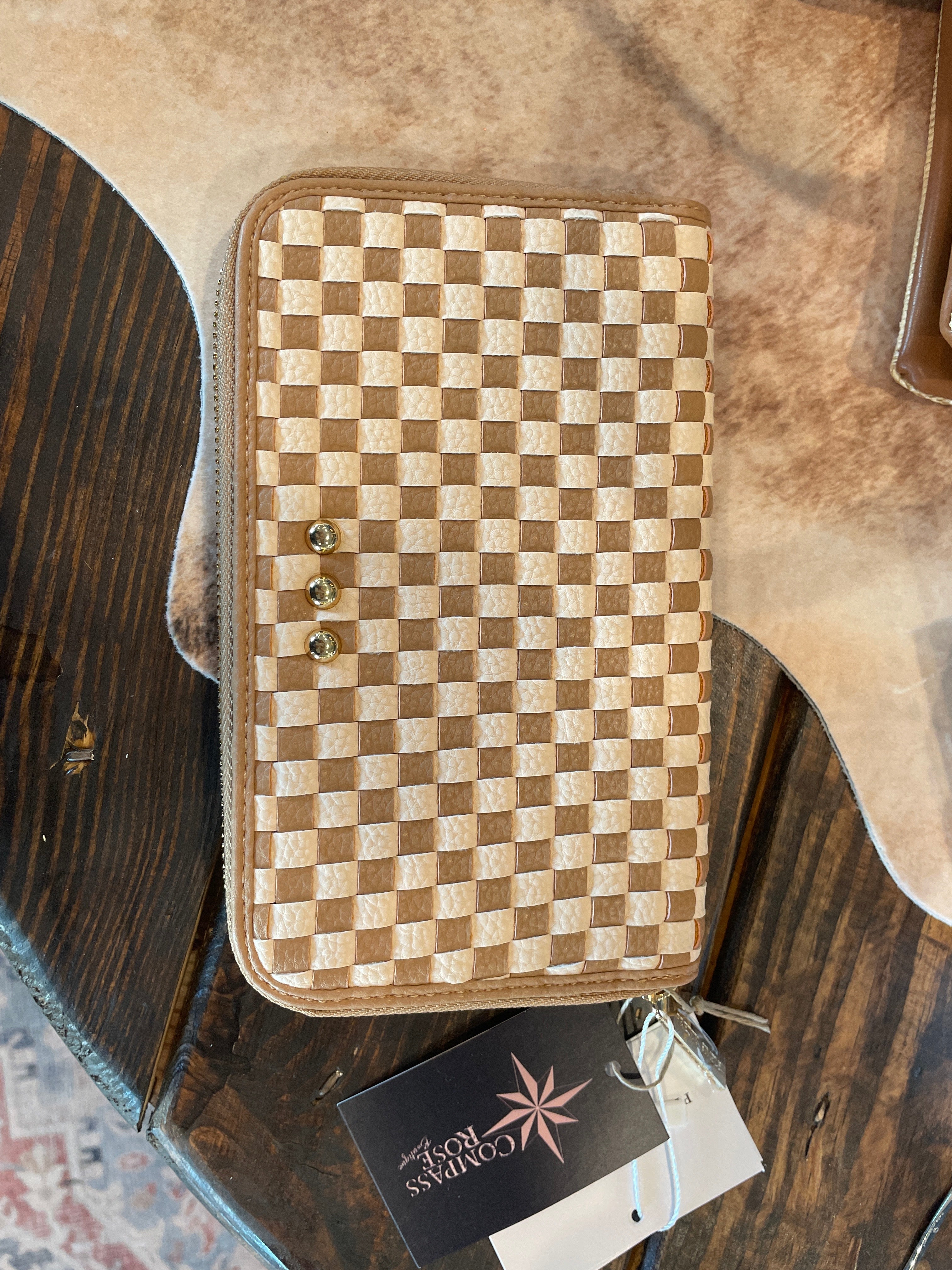 Large Zip Woven Wallet
