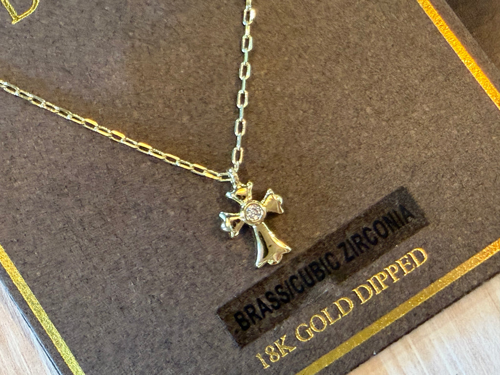 Cross Necklace CZ