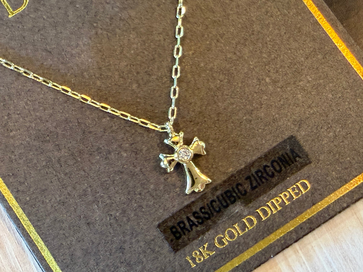 Cross Necklace CZ
