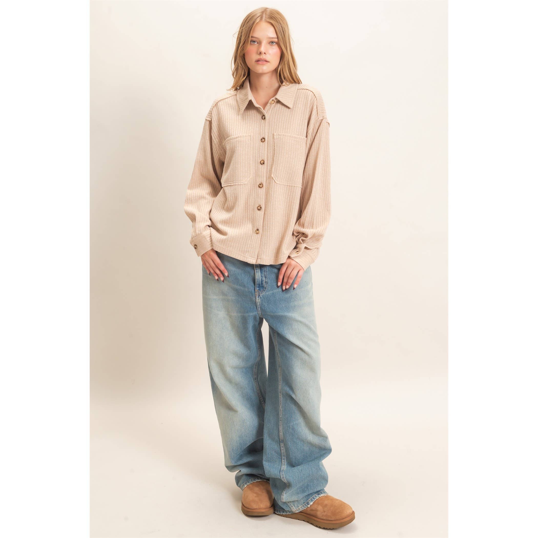 Corduroy Button-Up Shirt