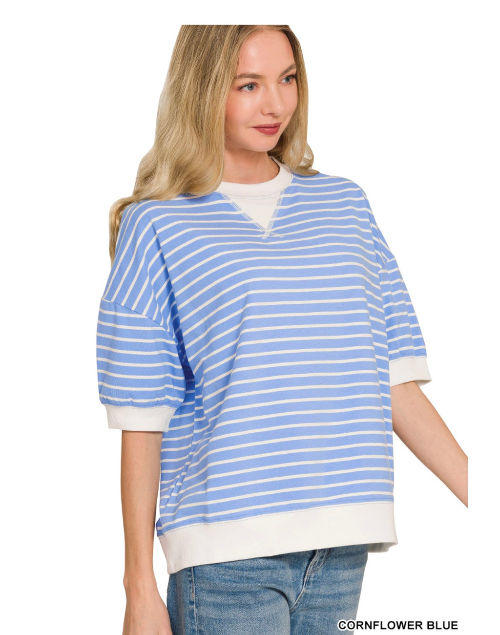 Striped Banded Pullover