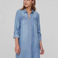 Denim Long Sleeve Pocket Dress