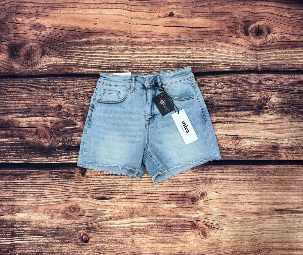 Mica Super High Shorts w/ Frayed Hem