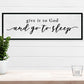 Give it to God Bedroom Wall Decor
