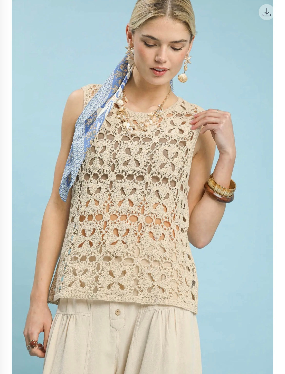 Crochet Sleeveless Tank Top
