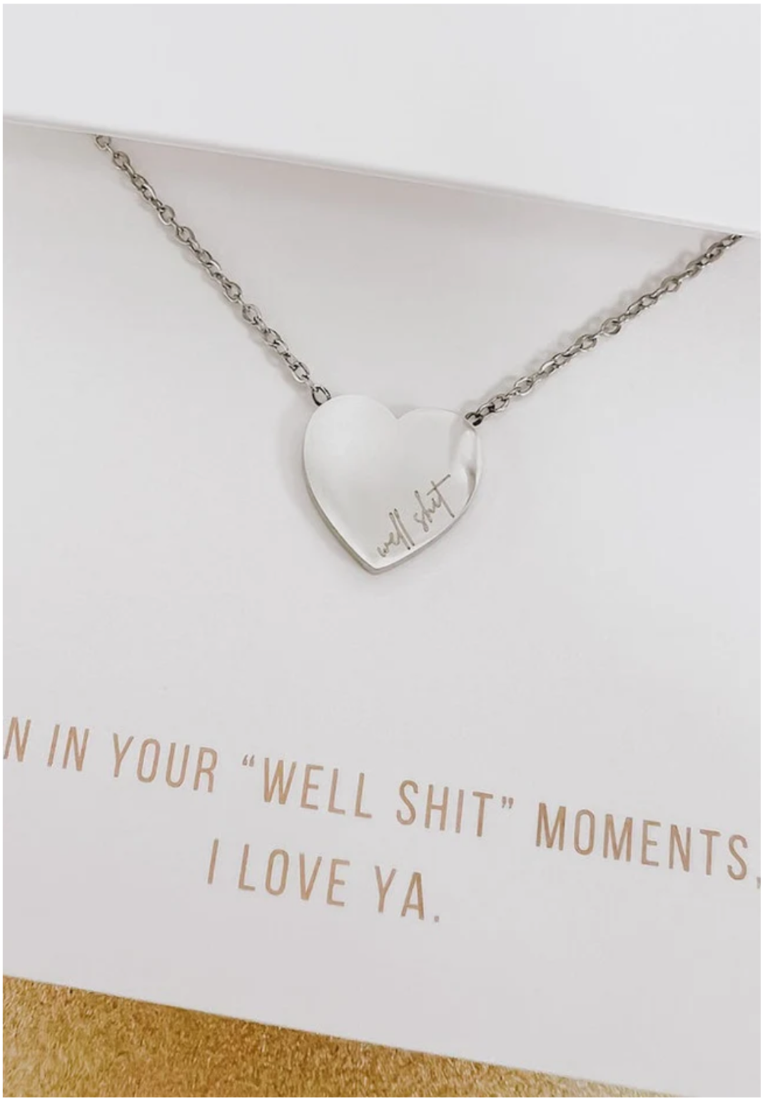 Salty Heart Gift Necklace - WATERPROOF