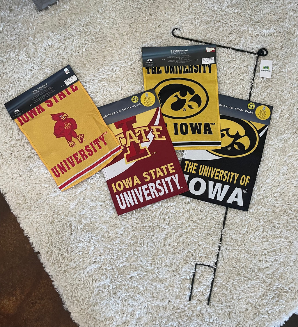 Burlap Collegiate Garden Flag