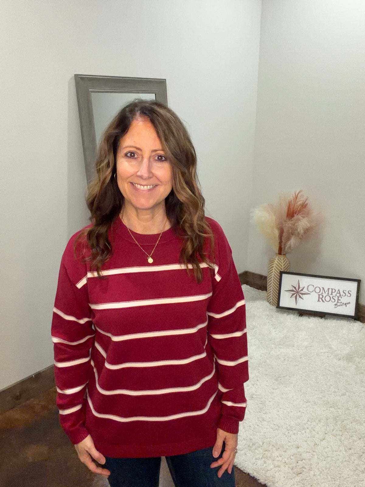 Viscose Striped Sweater