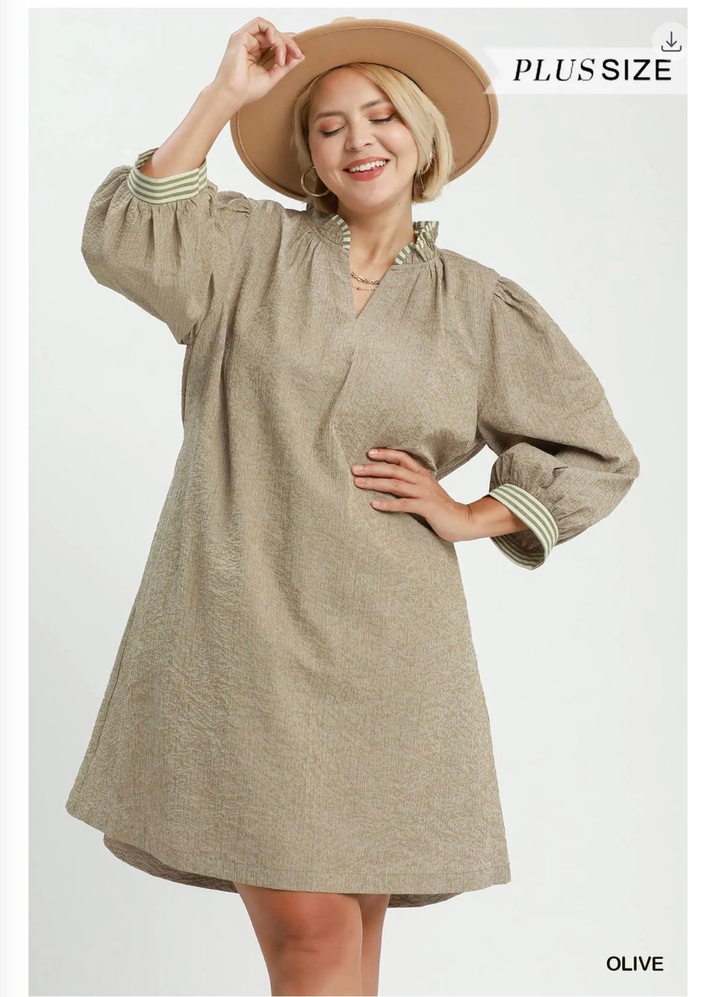 Textured Contrast Trim Tie Waist Mini Dress