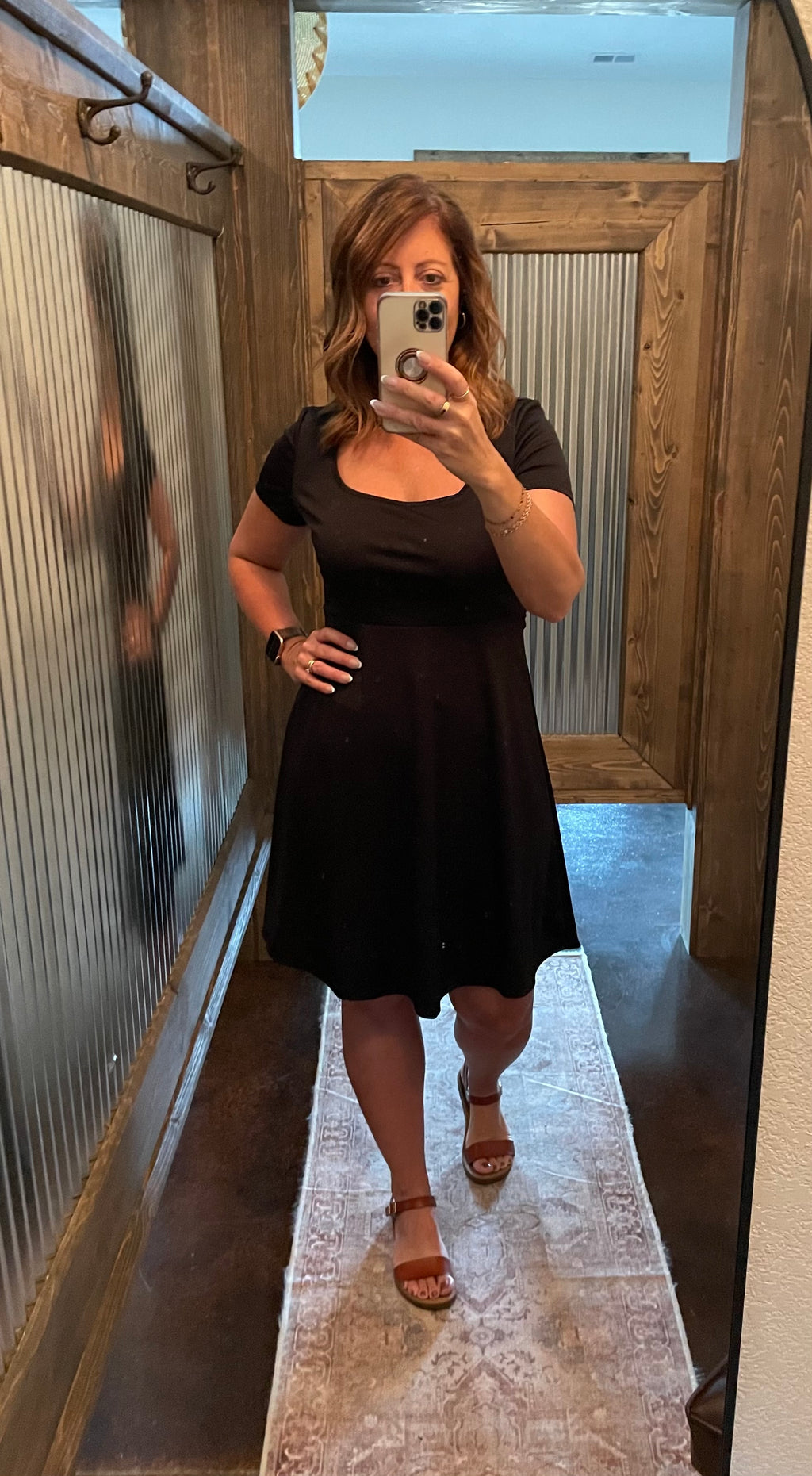 Square Collar Waist Temperament Dress