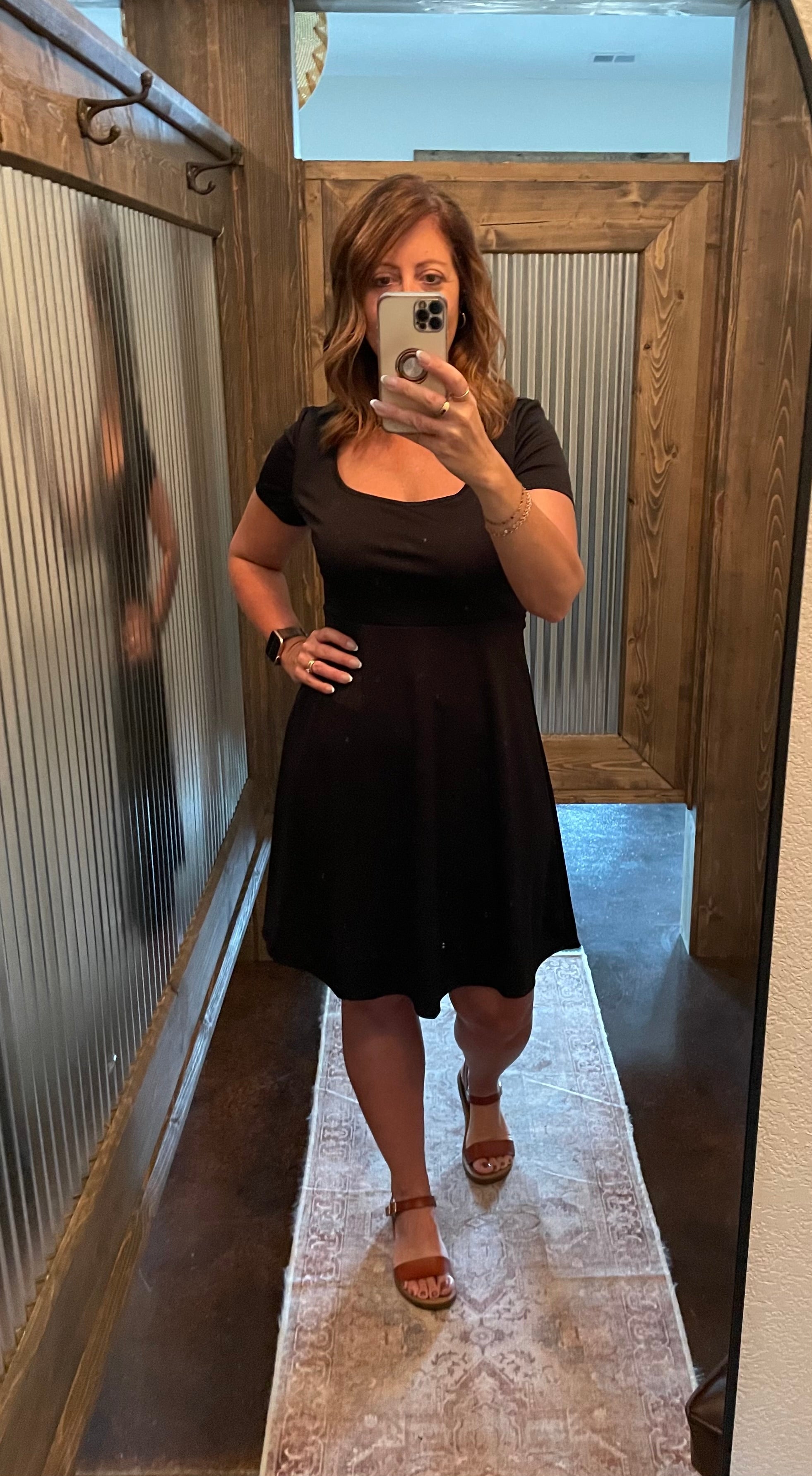 Square Collar Waist Temperament Dress