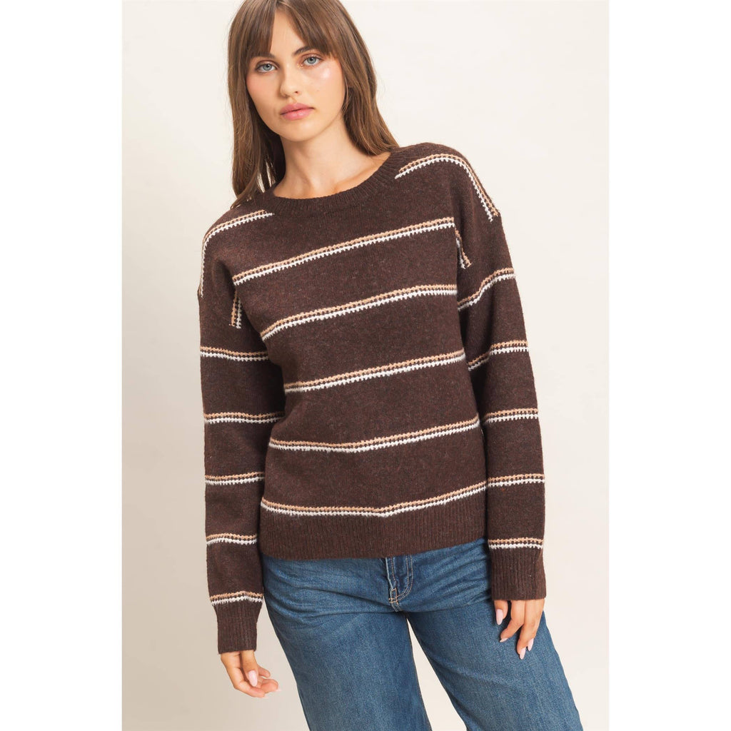 Striped Crew Neck Sweater