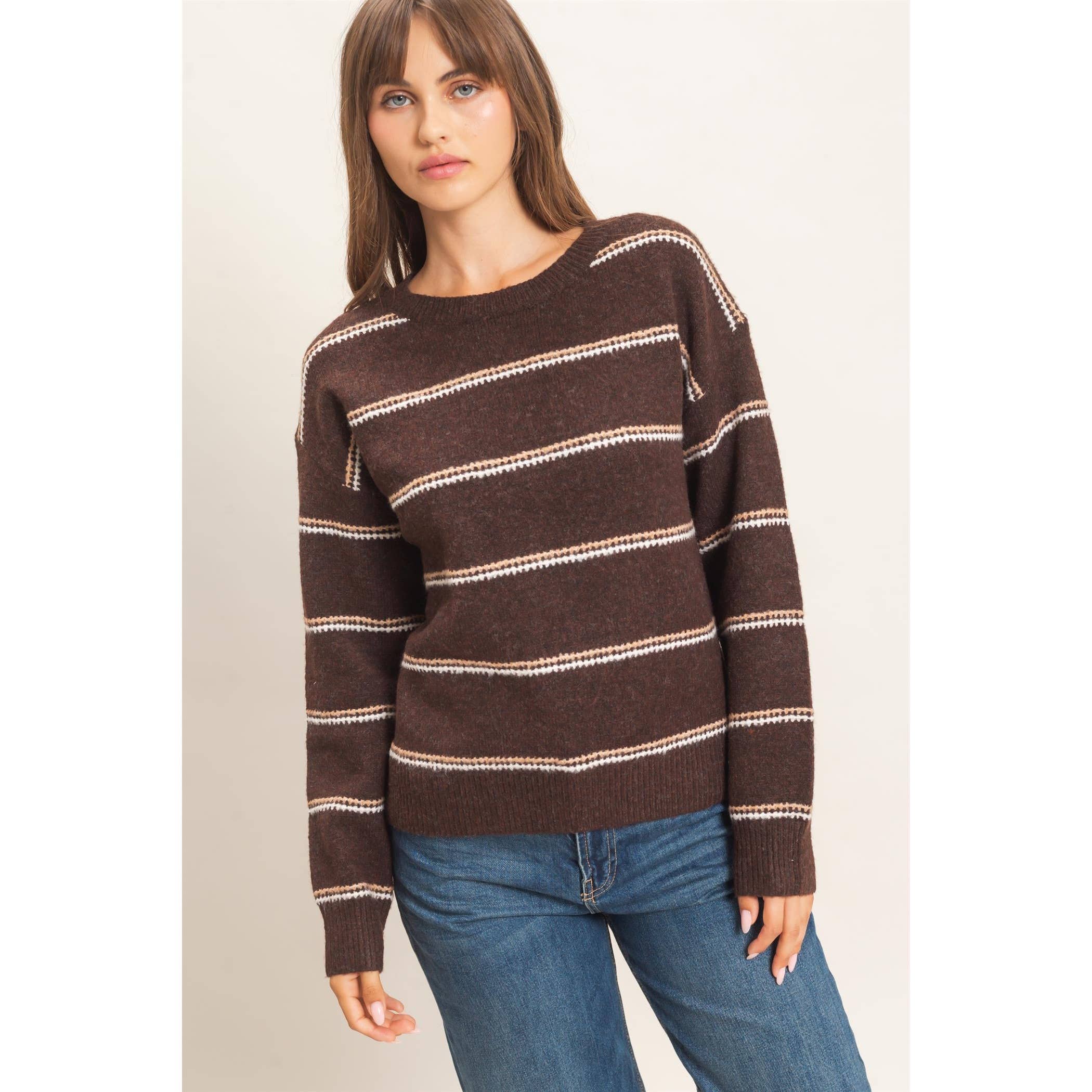 Striped Crew Neck Sweater