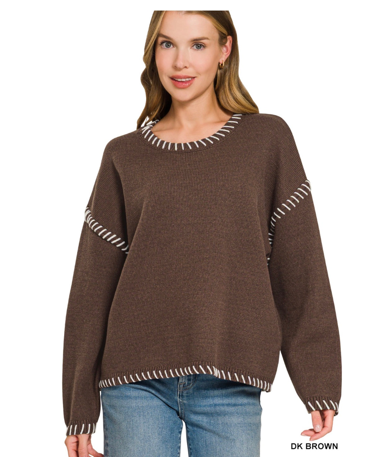 Stitch Detail Oversize Sweater