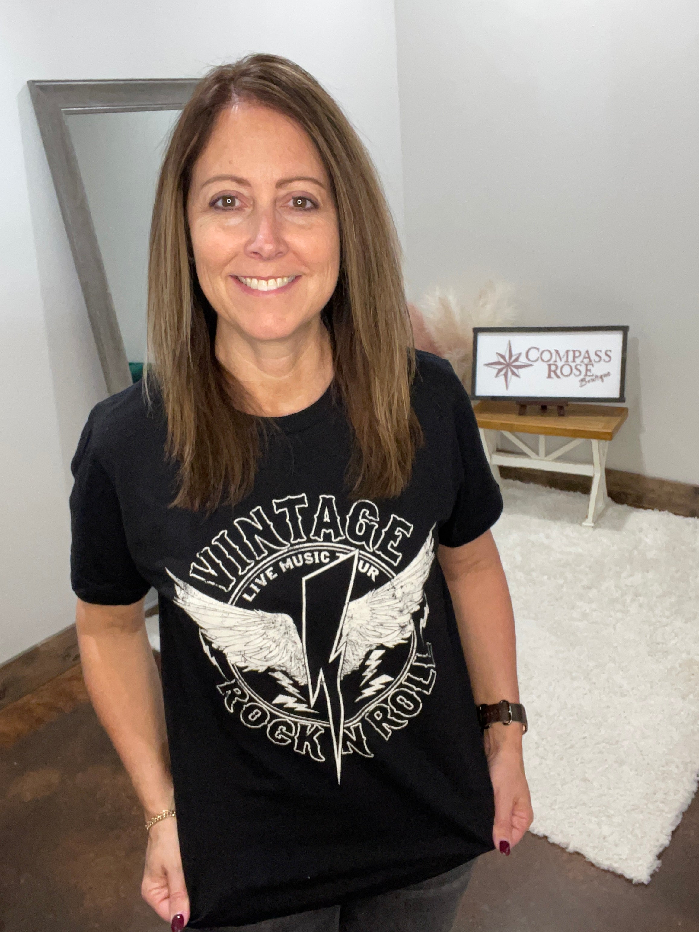 Vintage Rock and Roll Thunder Wings Graphic Tee