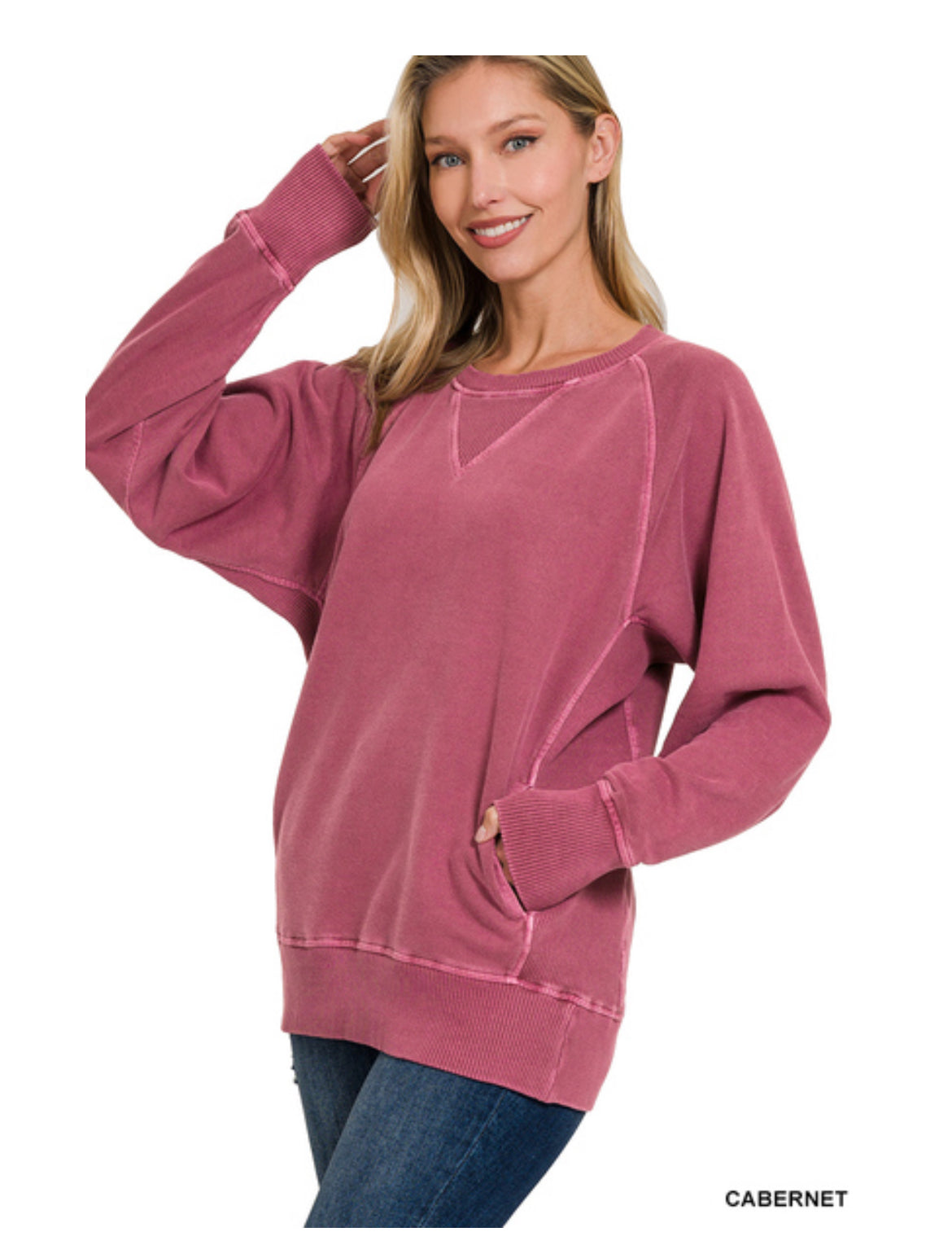 French Terry Pullover with Pockets