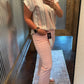 Risen HR Crop Straight Pants