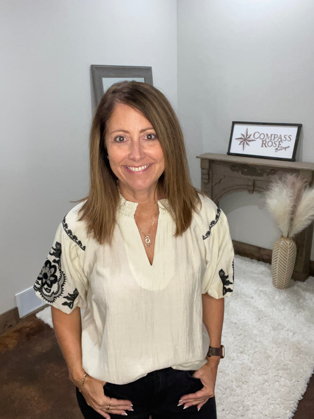 Boho Chic Embroidered Blouse