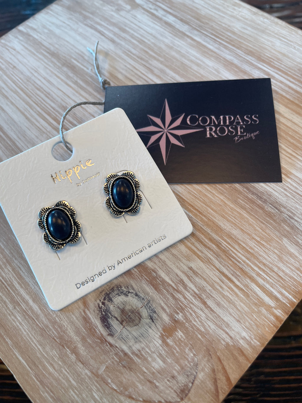 Black Stone Earrings