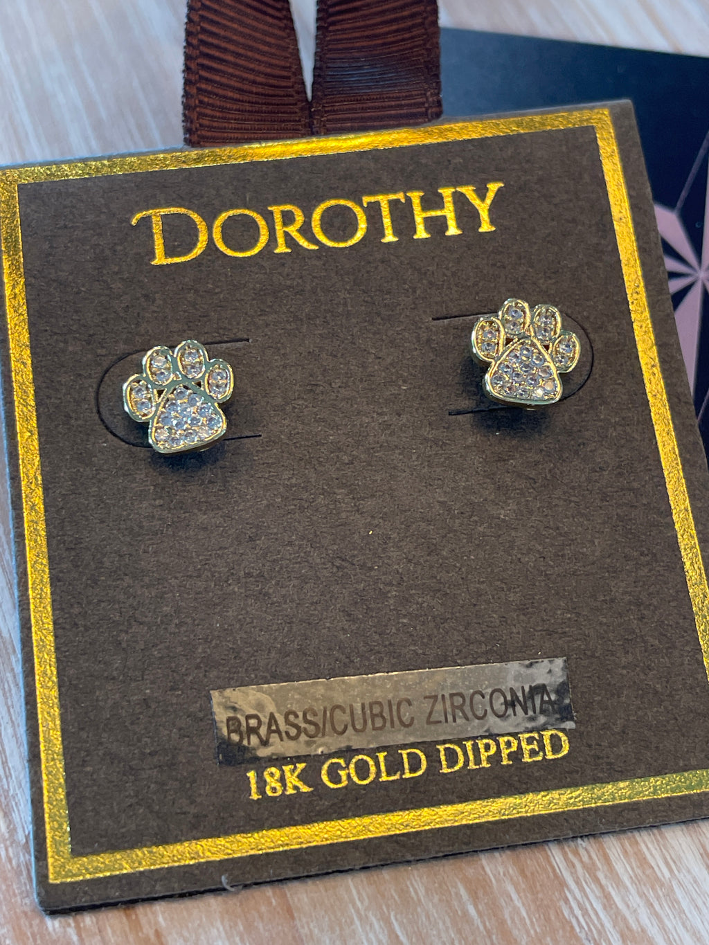 Paw Print Stud Earrings