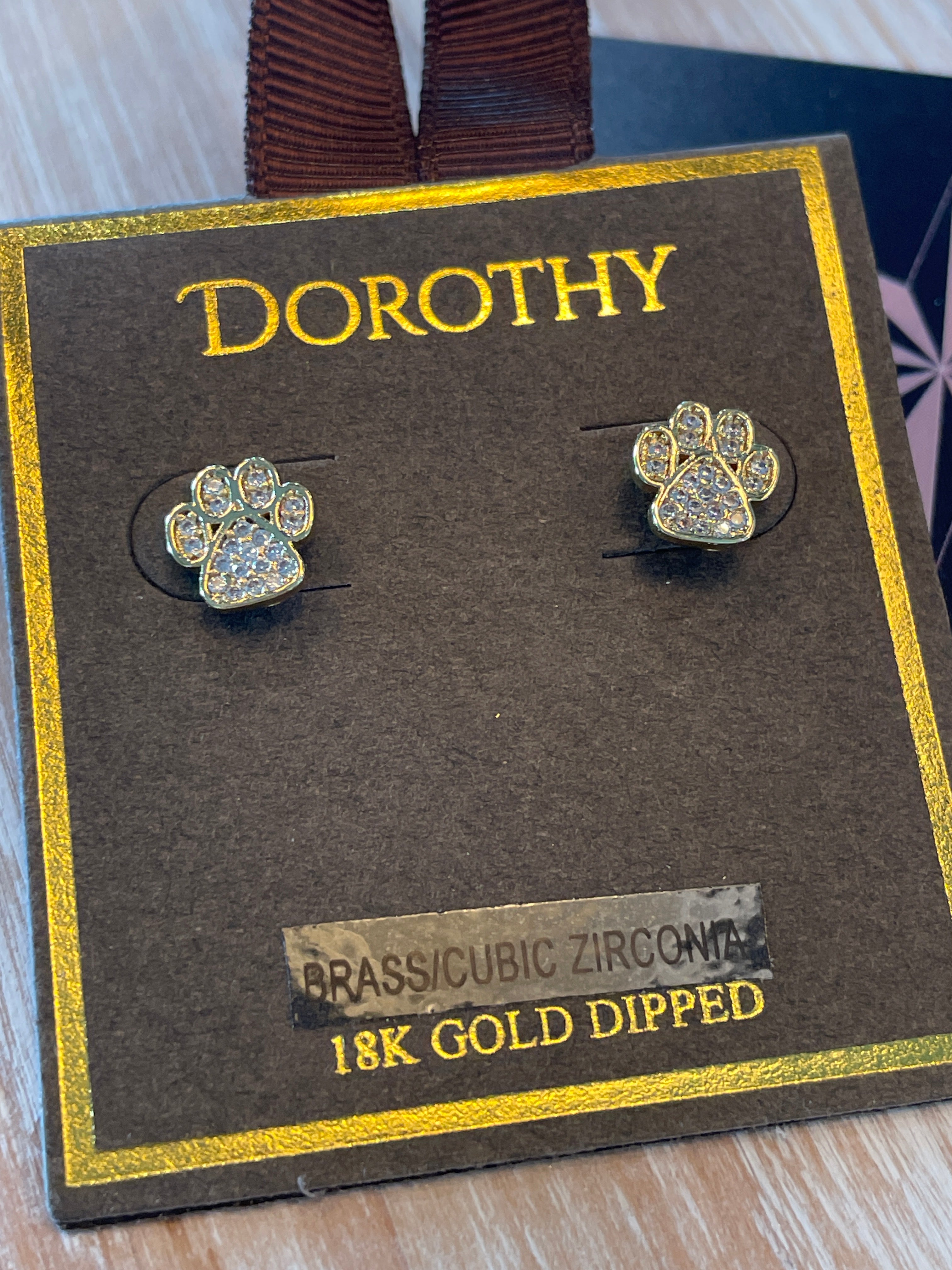 Paw Print Stud Earrings