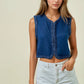 Braided Denim Vest