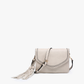 Sloane Flapover Crossbody w/ Whipstitch and Tassel