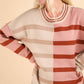 Color Block Oversized Striped Knit Sweater