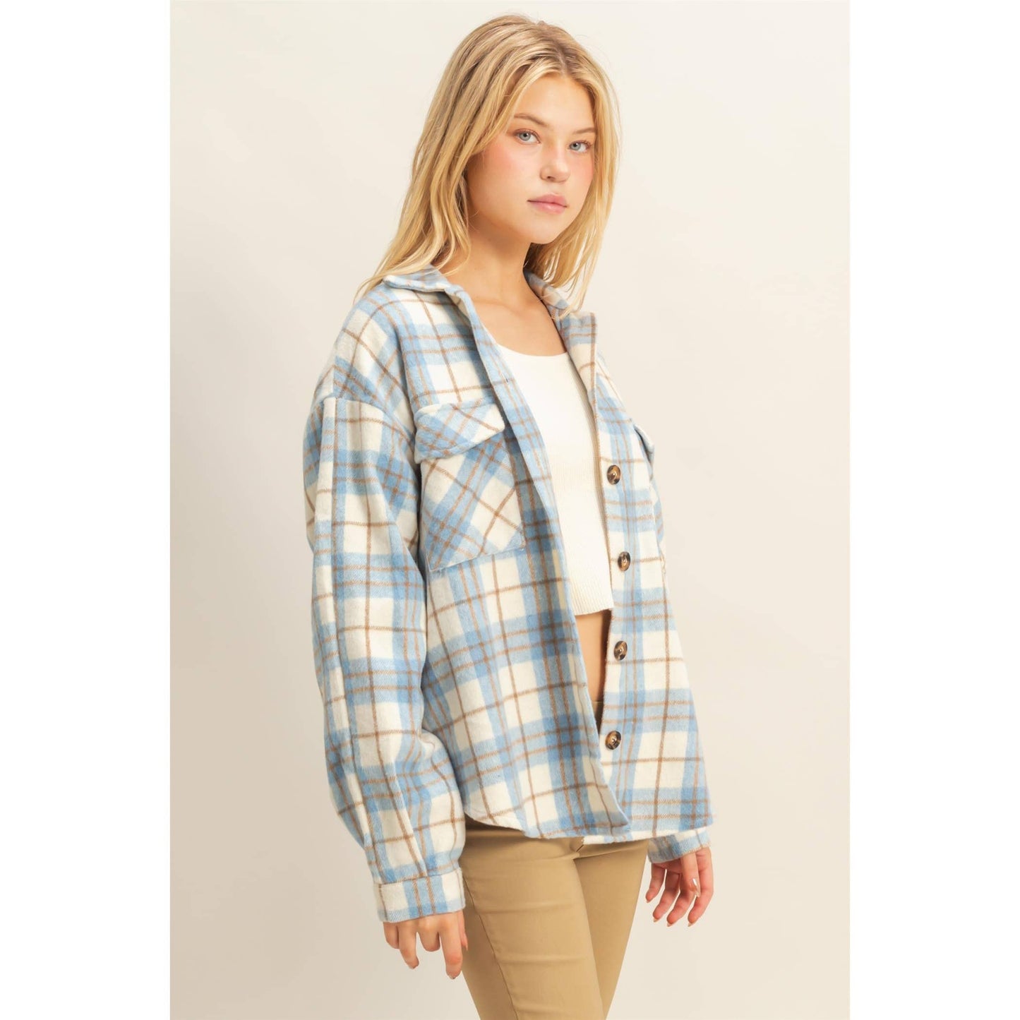Collared Plaid Shacket