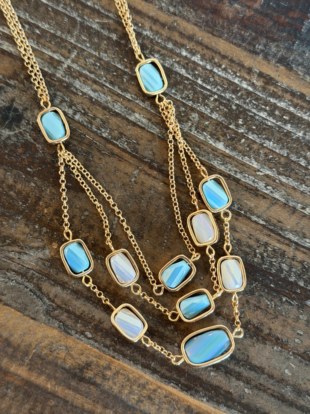 Blue Trio Necklace