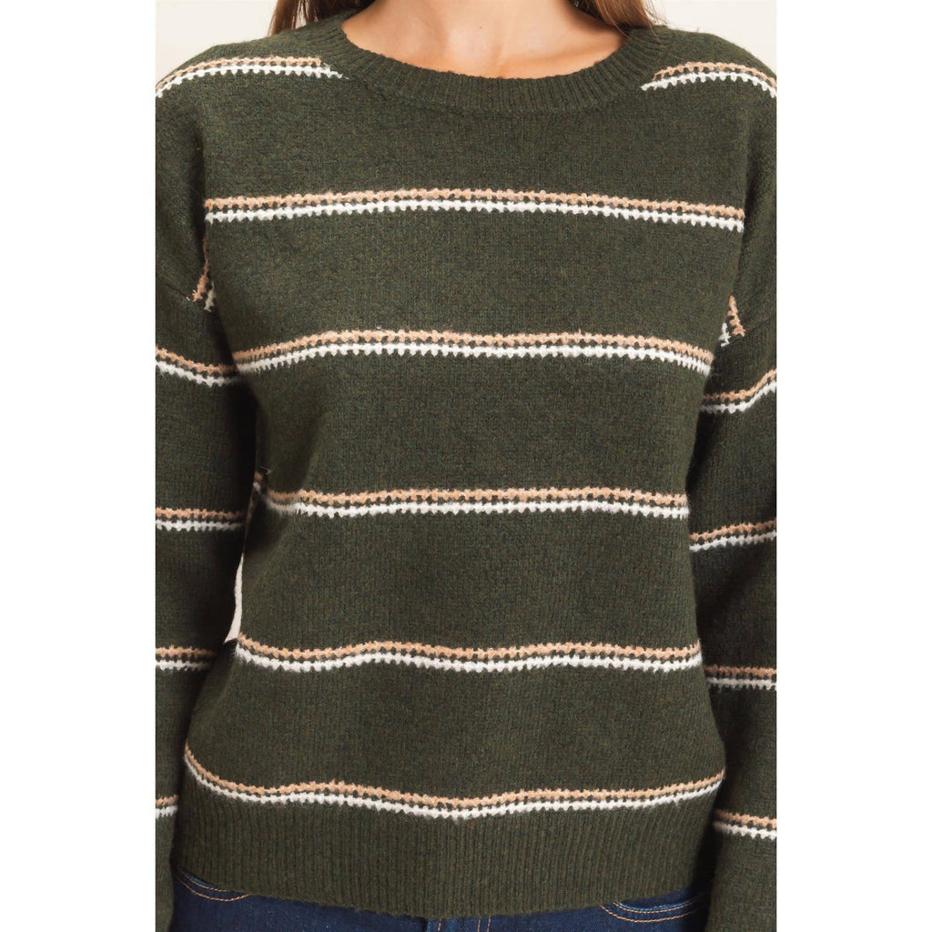 Striped Crew Neck Sweater