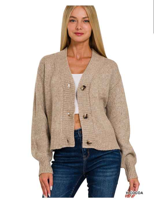Melange Sweater Cardigan