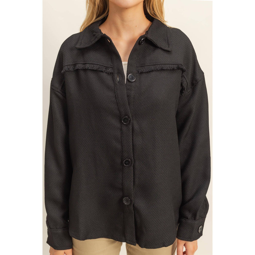 Chic Fray Detail Shacket