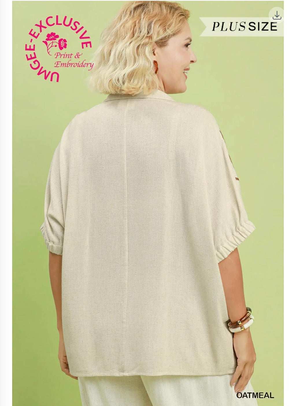 Embroidered Sleeve Top