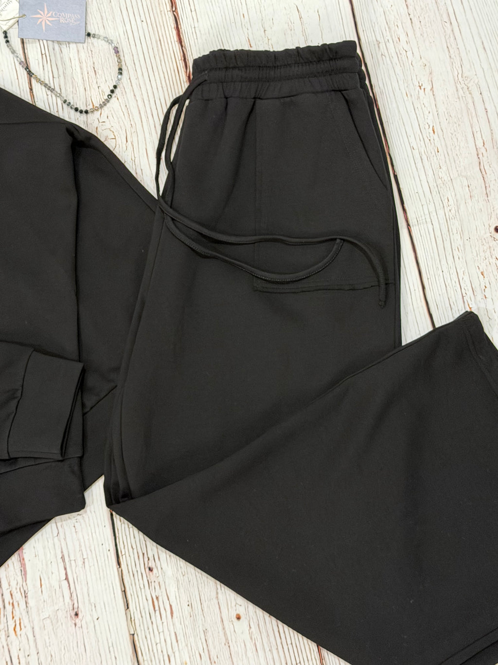 Half Zip Pullover & Wide Leg Pants Set